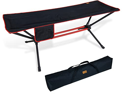 CCLIFE Hamaca de Camping con Estructura para Exteriores, Peso Ligero, Capacidad de Carga de 100 kg, con Bolsa de Transporte
