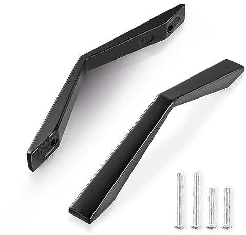 Niviy Möbelgriff Schwarz küchengriffe 96MM Lochabstand 10 Stück Schrankgriffe Aluminium,Griffe Für küchenschränke Für küche Bad Schuhschränke Möbel schubladen Passende 25 & 35MM Schrauben