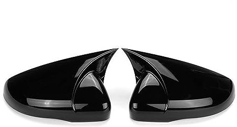 Auto Calotte Specchietti 2 PZ Per VW Per Golf 6 MK6 Per GTI Per GTD 2009 2010 2011 2012 2013 Car Side Rear View Specchio Coperture Caps Copertura Retrovisore (Colore : Glossy Black)