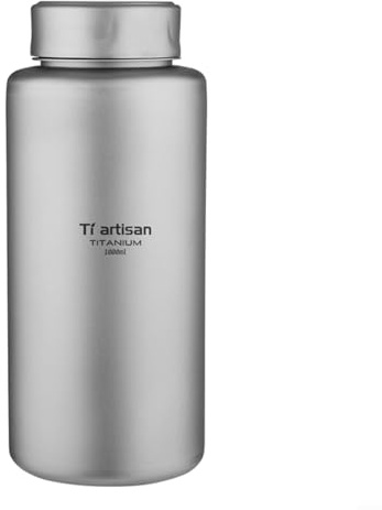 CARMOTTER Titanium Water Bottle, Large Capacity 1L, Lightweight And Fall Resistant For Outdoor Explorations(1000ml)