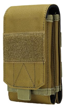 Pochette Tactique Molle pour Téléphone, Sac Étanche avec Doubles Poches Intégrées pour Ceintures Tactiques, Sacs à Dos, Supports de Poitrine