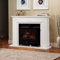 INMOZATA Free Standing Electric Fire Heater with Surround & Flue Pipe, Log Effect Electric Fireplace with 7 Day Programmable Remote Control 1&2kW, 7 Flame Colours, Adjustable Temperature, Timer