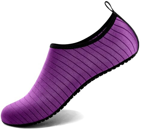 Steppli Water Shoes Beach Swim Pool Sea Surf Weitsuit Non Slip Shoes for Men Women Purple EU36/37=UK3/4