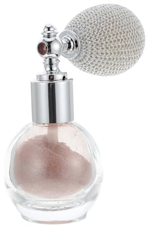 MOTHNUR Spray Iluminador Corporal con Purpurina Polvo Botella Pulverizadora Recargable para Maquillaje de Cara Cabello y Cuerpo Polvo Color Nude para Fiestas y Festivales
