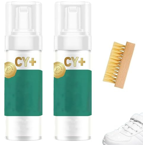 Chyang/Haibus Active Foam Sneaker Cleaner, No-Rinse Skorengöringskit med borste, Rikt skum, Djuprengöring, Minskar åldrande, Skumrengöringsset for sneakers(2pcs)