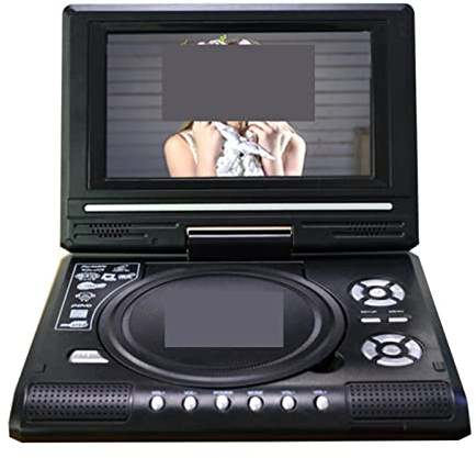 Videospelare, Bärbar DVD-spelare Fjärrkontroll Game Pad Stöd USB/SD-kort Flera skivformat for Dorm Home