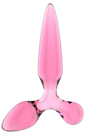 Satisfyer Triple Crystal 2, dildo in vetro | sex toy in vetro 3 in 1 con stelo, sfera e plug | per giochi con le temperature | per uso anale e vaginale | vetro borosilicato | liscio, igienico