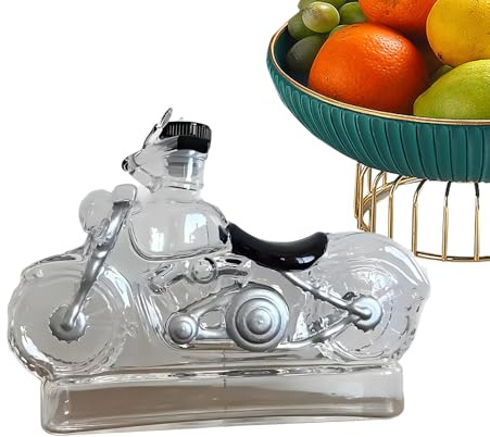 Decanter per caraffa, bottiglia da 7,4 pollici, dispenser per liquori, decanter riutilizzabile per vino, per Natale, compleanni, casa, bar, decorazione da tavolo ed elegante per servire tutti i giorni