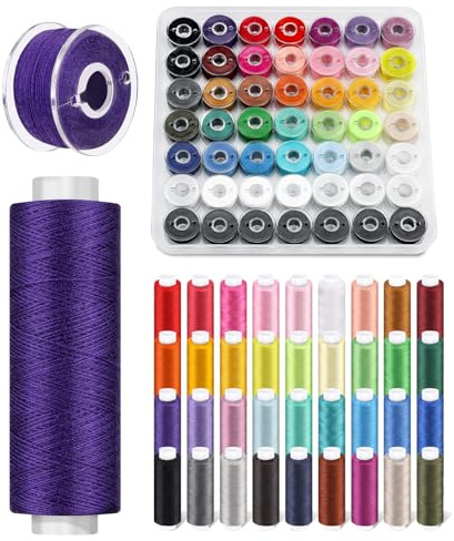 Easusy Sewing Thread, 92 PCS 36 Color Sewing Machine Thread and Bobbins