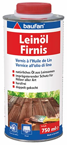 Baufan Leinöl Firnis, natürliches Öl aus Leinsamen, 750 ml, transparent, 067202008