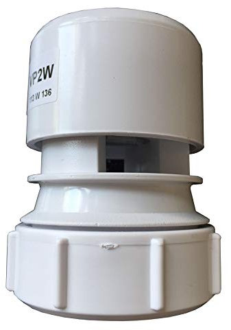 McAlpine VP2W Ventapipe 25 Air Admittance Valve with 1.5 Universal Outlet, White