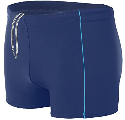 Aquarti Herren Badehose Kurz mit Kontrastpaspel, Farbe: Dunkelblau/Blau, Größe: 3XL