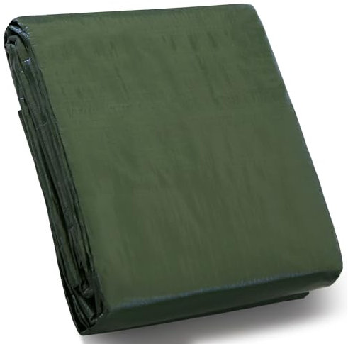 STARPYNG-140g/m² Grün 3mx6m Abdeckplane, Planenabdeckung, Wasserdicht, UV-beständig, witterungsbeständig, Abdeckung von Autos, Booten, Innenhöfen, Camping, Holzplane