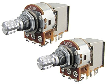 FLEOR A500K Push Pull Potentiometer Audio Cone Pots 15mm Short Split Shaft For Electric Guitar Control Switch Parts 2 Pack