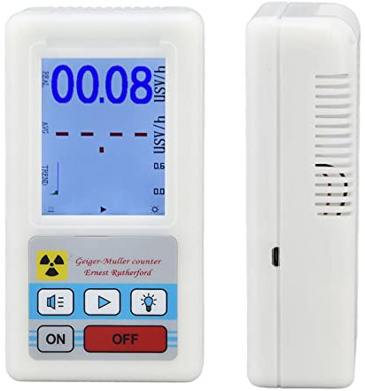 Fafeicy BR‑6 Contador Geiger, Detector Radiactivo Multifuncional de Fácil Lectura Dosímetro de Radiación con Pantalla LCD para Radiación Nuclear Radiación Electromagnética