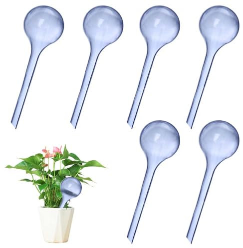 Aoreun Sfere per Irrigazione, 6 Pezzi Dosatori d’acqua per Piante da Vaso 27.5 * 8cm Globi per Irrigazione Automatica di Piante per Vasi e Piante, Fiori e Bonsai (Blu)
