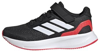 adidas Unisex Kids RUNFALCON 5 Shoes Kids, Core Black/Cloud White/Lucid Red, 10 UK Child