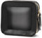 Kleine Transparent Kosmetiktasche Mini Make Up Tasche Damen Reise wasserdichte Kulturbeutel Transparent Aufbewahrungstasche Reisetasche Organizer mit Reißverschluss (Black, MINI)