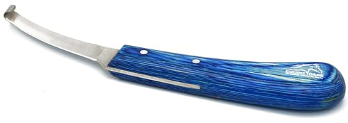 Equine Care Right-Handed Hoof Knife – Narrow Razor-Sharp J2 Stainless Steel Blade, Ergonomic Non-Slip Handle | Professional Farrier Tool for Trimming Horse, Cow, and Goat Hooves | Rust-Resistant.