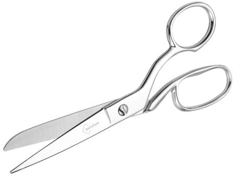 BoFuYuan Professional Stainless Steel Fabric Scissors, 8-Inch Heavy Duty MultiPurpose Tailor Sewing Scissors for Fabric Cutting, Leather, Craft, Sharp Precision Shears Blades, Ergonomic Comfort Grip