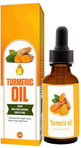 Turmeric Essential Oil For Face, Body Premium Essential Oil, Turmeric Savon, Set Hydratante Curcuma, Curcuma SéRum Correcteur Taches, Peau Ferme Et RepulpéE SéRums Pour Le Visage Au Curcuma (B, m)