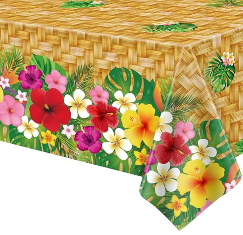 Juego de 4 manteles hawaianos Luau Luau Mantel tropical de hojas de palma 86 x 51 cm, mantel de hojas de palma, mantel para bebé, cumpleaños, fiesta, verano, piscina, decoración para fiestas