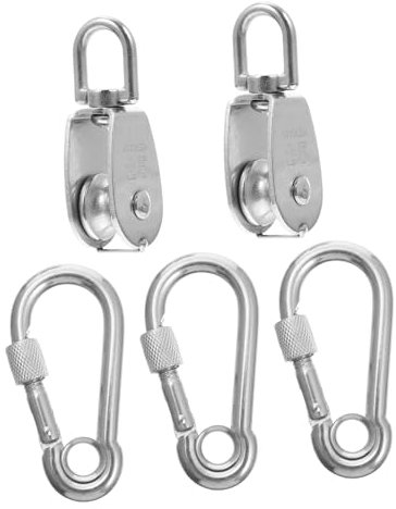 CIYODO 5stücke Einzelrolle Aus Edelstahl Kranrolle Lagerpulley Mit Hoher Tragkraft Einzellagerrolle Geeignet Für Garage Maschinenbeladung Fitnessgeräte Und Wäscheleinen