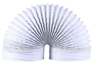 Kåpans slang ventilationsslang med vit kompositrör, skalbar rökutsläppsslang, köksfläkt luftkonditioneringsslang(2M_80 MM)