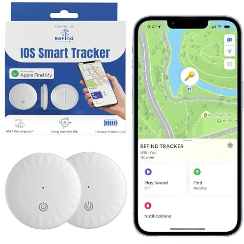 ReFind Air Tracker För iOS (Apple-Certifierad) | Find My Mini GPS Tracker, Apple AirTracker Smart Tag Alternativ För Nycklar, Husdjur, Plånböcker Och Bagagespårare (2)