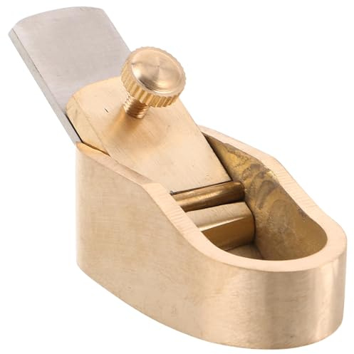 ibasenice Mini Pialla Manuale in Ottone Per Lavorazione Legno, Pialla Per Violino e Liuteria, Utensile Portatile Per Finitura Tastiera Strumenti Musicali