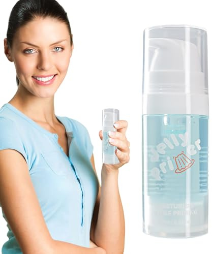 Prebase facial para maquillaje: prebase facial hidratante, textura de gelatina ligera con agarre potente, fijación de maquillaje portátil de larga duración | Equilibrio de humedad nutritivo para un to