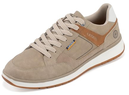 LEOSS ORIGINAL Scarpe Ginnastica Traspiranti Uomo Sneakers Uomo Non Piedi Soffocanti Morbido Casual Basse per Tempo Libero Uscite (Cachi, 41 EU, MLE250478-8)