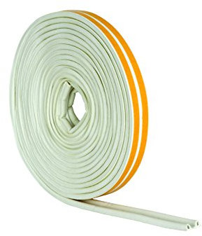Stormguard 05SR034005MW 5m EPDM 'P' Profile Self-Adeshive Rubber Draught Excluder - White
