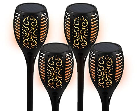 KUNSTIFY torce da giardino, decorazioni giardino (4 pezzi - 33 LED)