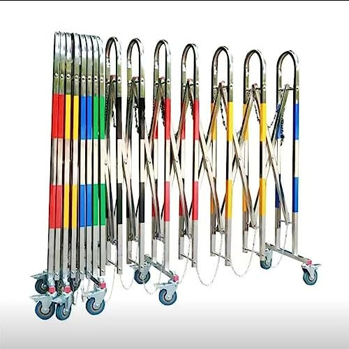Ausziehbare Mobile Absperrung Für Schulen, Edelstahl Bogen Typ Einziehbaren Zaun Outdoor Isolation Schutzzaun 3.6ft Höhe Barrikade Zaun Pfosten Für Kindergarten (Farbe : Silver, Größe : 1.1x10m)
