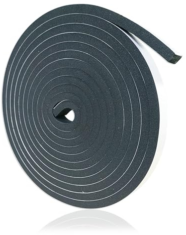 GuangTouL Wide Self Adhesive Foam Strip Door Seal, Weather Stripping Draught Excluder Foam Tape, Soundproof Insulation Strip for Doors and Windows, for Large Gaps Wide Seal, 20mm x 10mm x 5m
