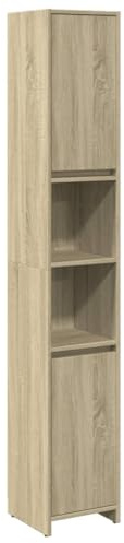 Armoire de salle de bain Chêne sonoma 30x30x183,5 cm Aggloméré