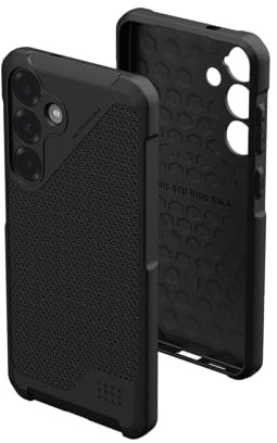Urban Armor Gear Metropolis LT Case Samsung Galaxy S25 Plus Custodia (Designed for Samsung, compatibile con ricarica wireless (Qi) / ricarica magnetica) nero kevlar