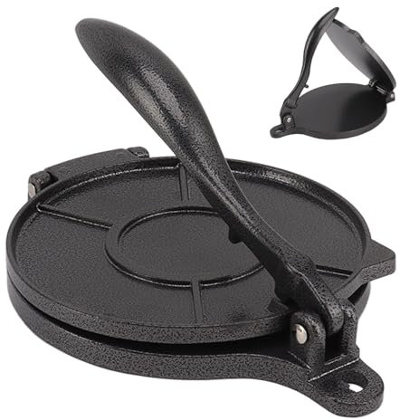Cocoarm 16cm Aluminum Alloy Tortilla Press, Manual Taco Maker for Homemade Flour Tortillas, Black