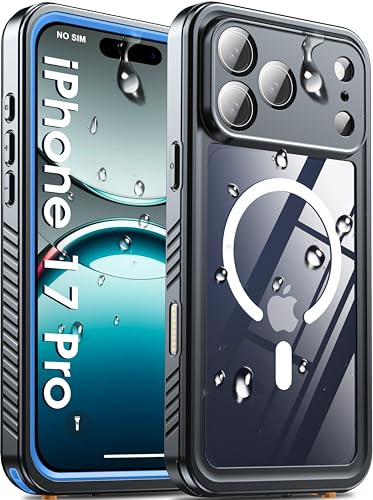 Oterkin for iPhone 17 Pro Case Waterproof, [Compatible with MagSafe] Built-in Screen & Camera Protector [IP68 Underwater], 360 Full Body Shockproof Protective Phone Cover for iPhone 17 Pro 6.3, Blue