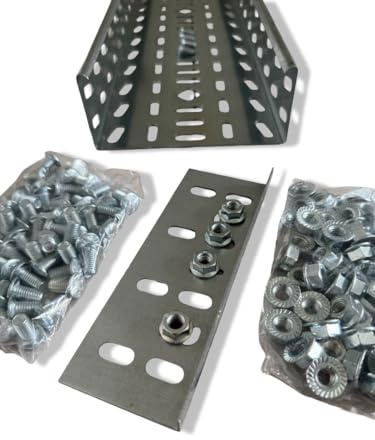 6m Kabelbahn 150x60 verzi. Kabelrinne Kabeltrasse Kabelkanal inkl.10 Verbinder