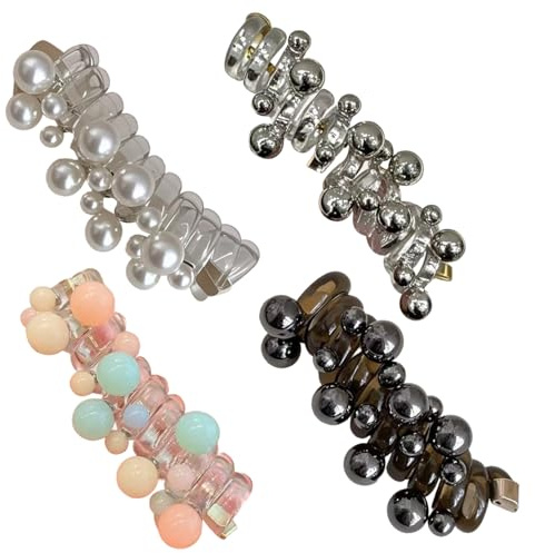 Lazos para el cabello en espiral, 4 lazos para el cabello en espiral, elásticos suaves sin daños, bobinas coloridas para coleteros gruesos, accesorios para mujeres y niñas