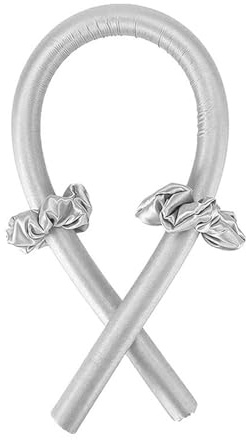 Tige de friser sans chaleur, bandeau, boucles en soie, ruban, bigoudis, doux, paresseux, outils coiffure mousse(Gray)