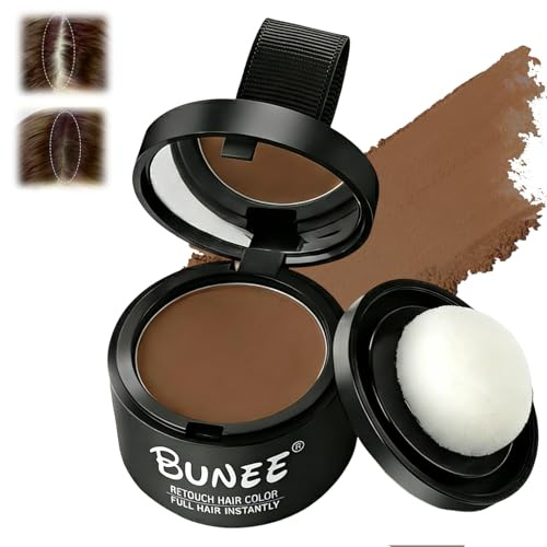 4 g Retocador de Raíces en Polvo, Corrector Capilar, Powder Instantly, Sombra para el Cabello, Uso para Rellenar el Cabello Debilitado, para Densificar el Cabellos de Mujeres y Hombres(Dorado Oscuro)