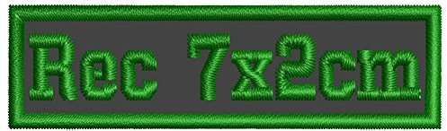 smartoutdoor Rechteckiger Aufnäher Rec1 für deinen Wunschtext - viele Farben und Größen (7x2cm) - personalisiert