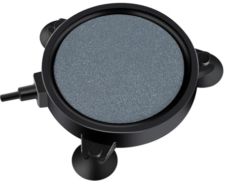 AQUANEAT Aquarium Air Stone Disc 4 inch, Aerator Bubble Diffuser, Air Pump Accessories Airstones for Aquariums, Fish Tanks,Hydroponics,and Ponds