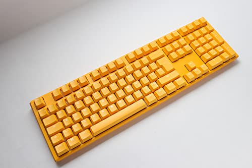 DuckyChannel One3 Yellow Full Size Brown Cherry MX Switch Keyboard - UK Layout