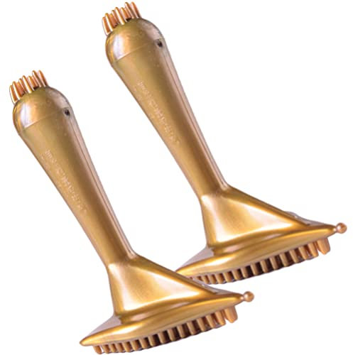 BESPORTBLE 2stücke Titel Magnetische Massagebürste Handgeführter Körper- Für Nacken Kopfhaut Und Gesicht Vielseitige Akupressur-bürste Für Zuhause