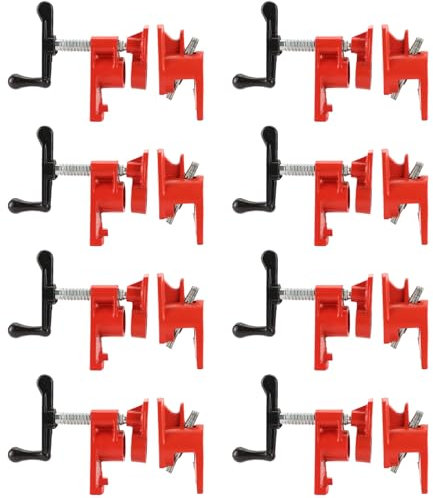 FLKQC 8 Pack 1/2 Wood Gluing Pipe Clamp Set with Unique Foot Design