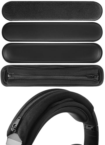 Geekria Mittelgroße Kopfbandabdeckung mit Klettverschluss und Kopfband-Pad-Set, DIY-Installation, kein Werkzeug erforderlich, kompatibel mit Sony, Bose, Skullcandy, Beats, Hyperx Kopfhörern